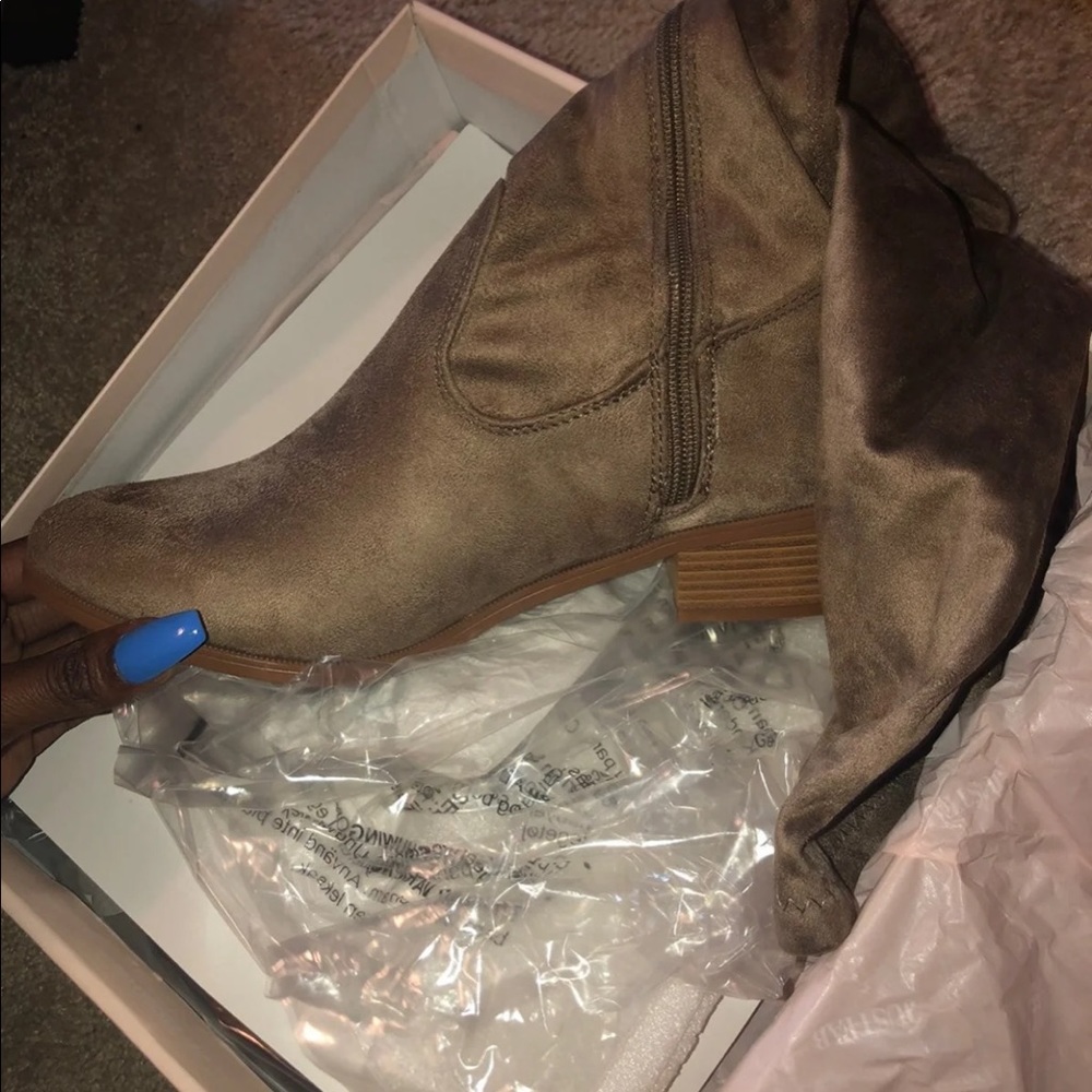 Thigh high brown justfab boots